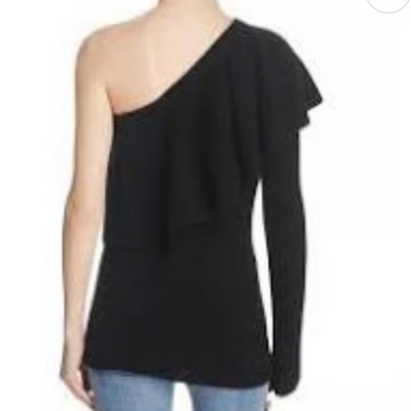 Aqua Sz M Sweater Black Off-the-Shoulder Cashmere Mobwife Goth Punk Luxury - Picture 2 of 5